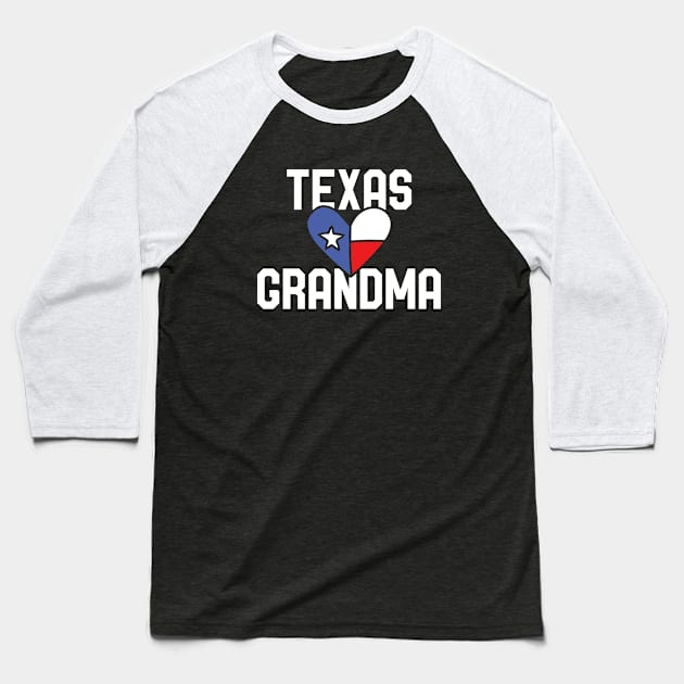 Texas grandma Baseball T-Shirt by bubbsnugg